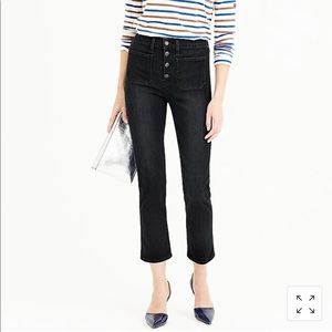 Point Sur Patch Pocket Crop Jean in Black Wash